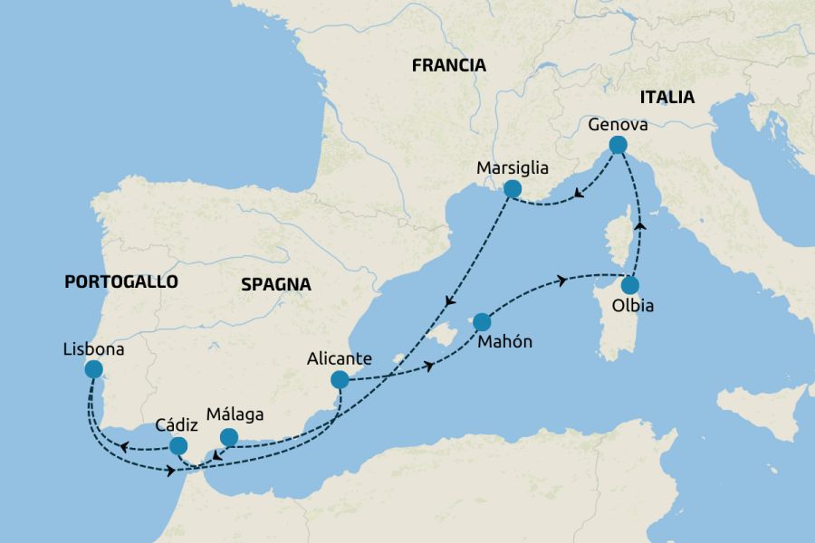 Mediterraneo e Atlantico: Francia, Spagna, Portogallo, Italia